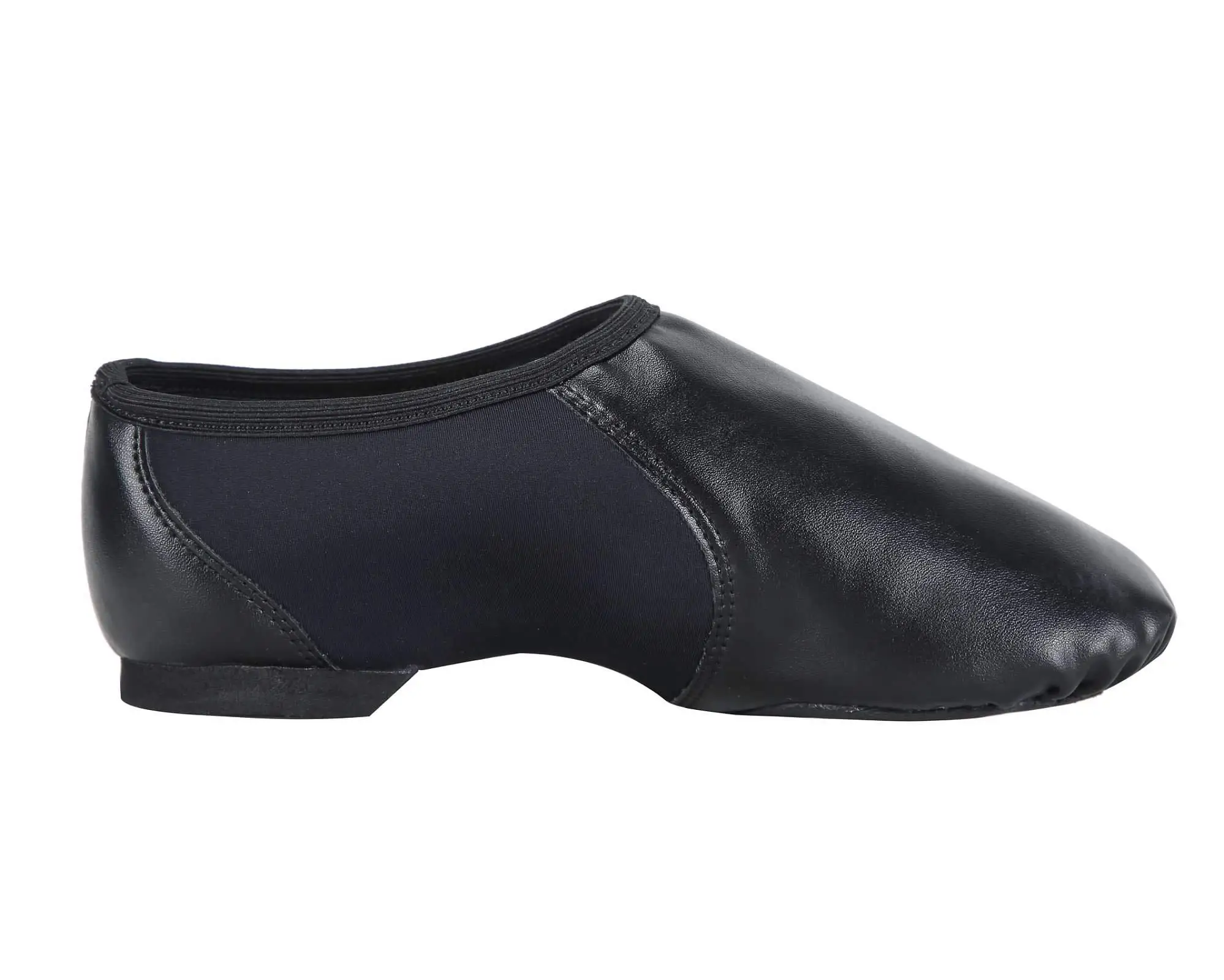 Sapato de jazz slip-on com elástico circular para sapatos de dança femininos e masculinos