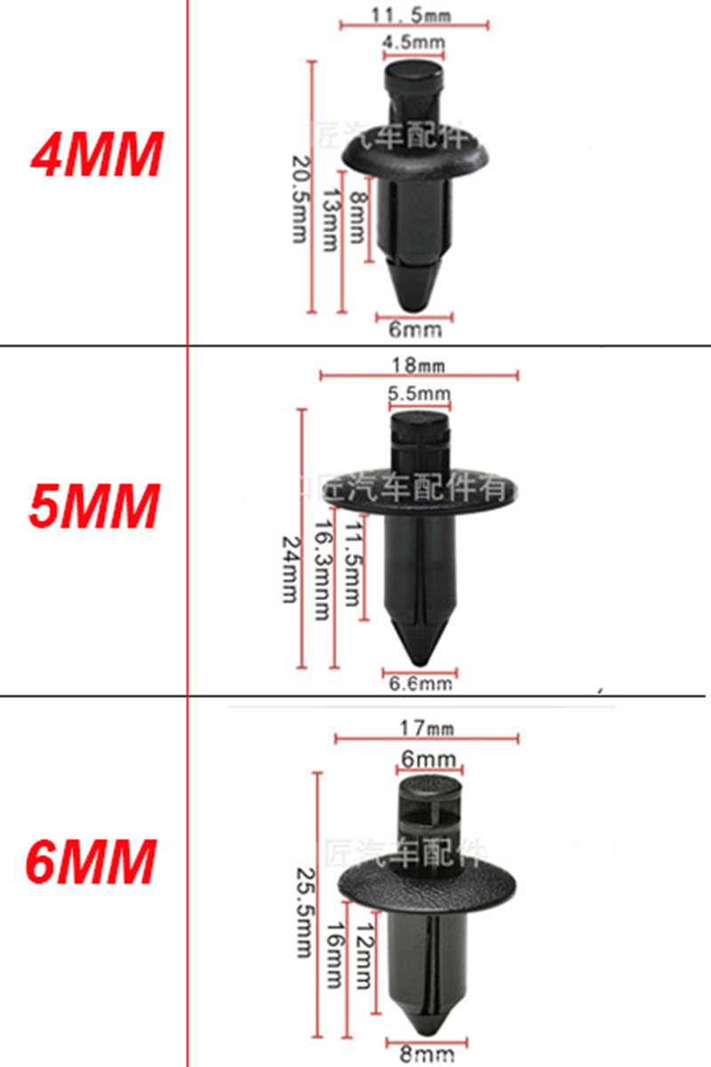 在庫 10X 4 ミリメートル 5 ミリメートル 6 ミリメートルリベットフェアリングボディトリムパネルファスナーネジプッシュピンクリップナットスズキホンダヤマハカワサキユニバーサル