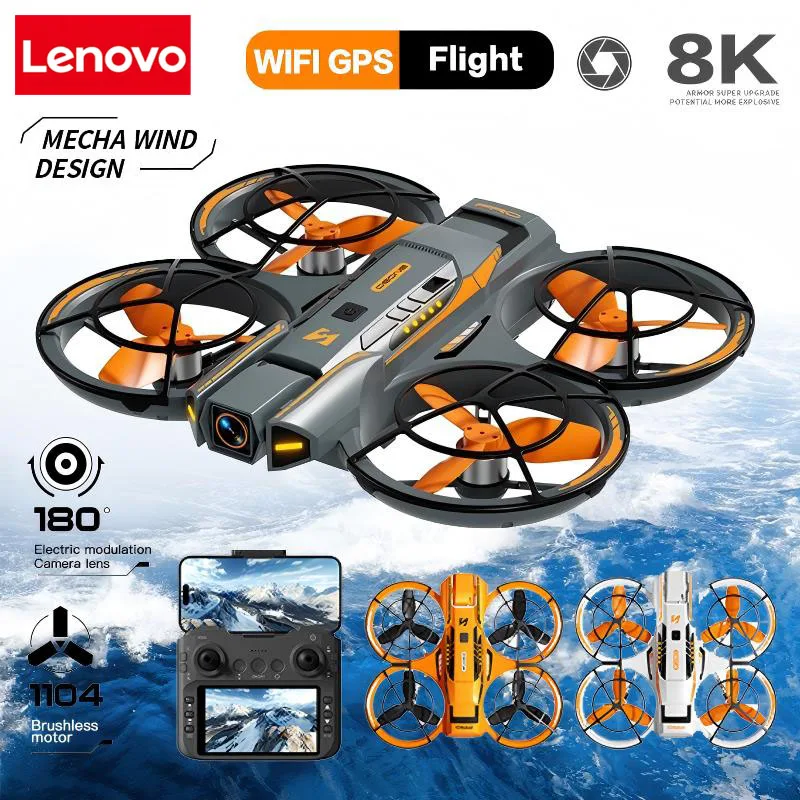 Lenovo a21 pro vr drone 8k profeissional aérea hd câmera dupla inteligente evitar obstáculos sem escova de energia dobrável fpv uav