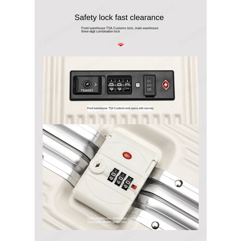 多機能アルミフレームのスーツケース,大容量の荷物,ユニバーサルホイール,20インチ,パスワード付きキャリングケース,トロリーケース,開口部,新品