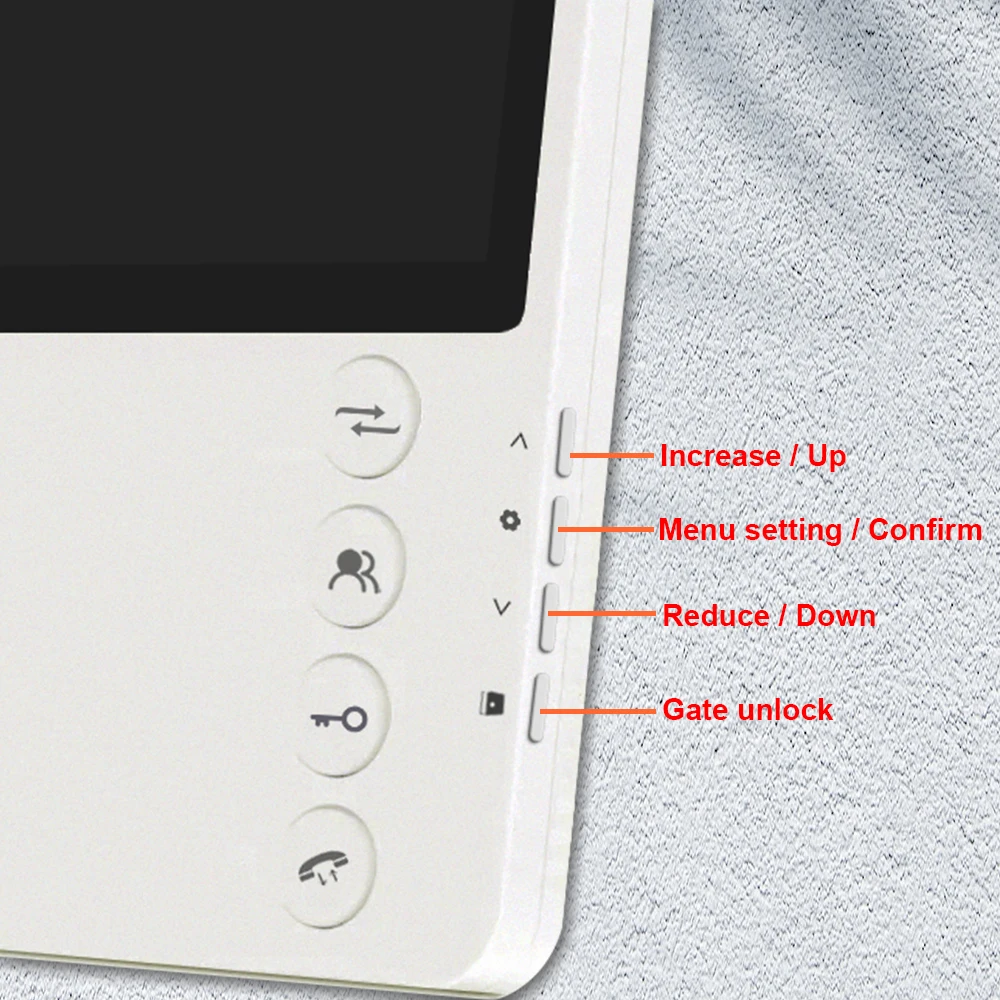 Metal  Video Doorbell with Camera for Home Indoor Monitor  Apartment Video Intercom Kit WiredOne  Unlock Handsfree DND