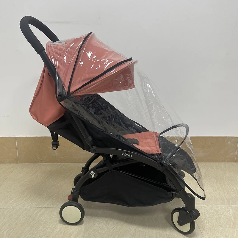 Capa de chuva para carrinho de bebê, capa de chuva para yoyo/yoya, material de segurança eva, à prova de vento, design 1:1, proteção completa, acessórios para carrinho