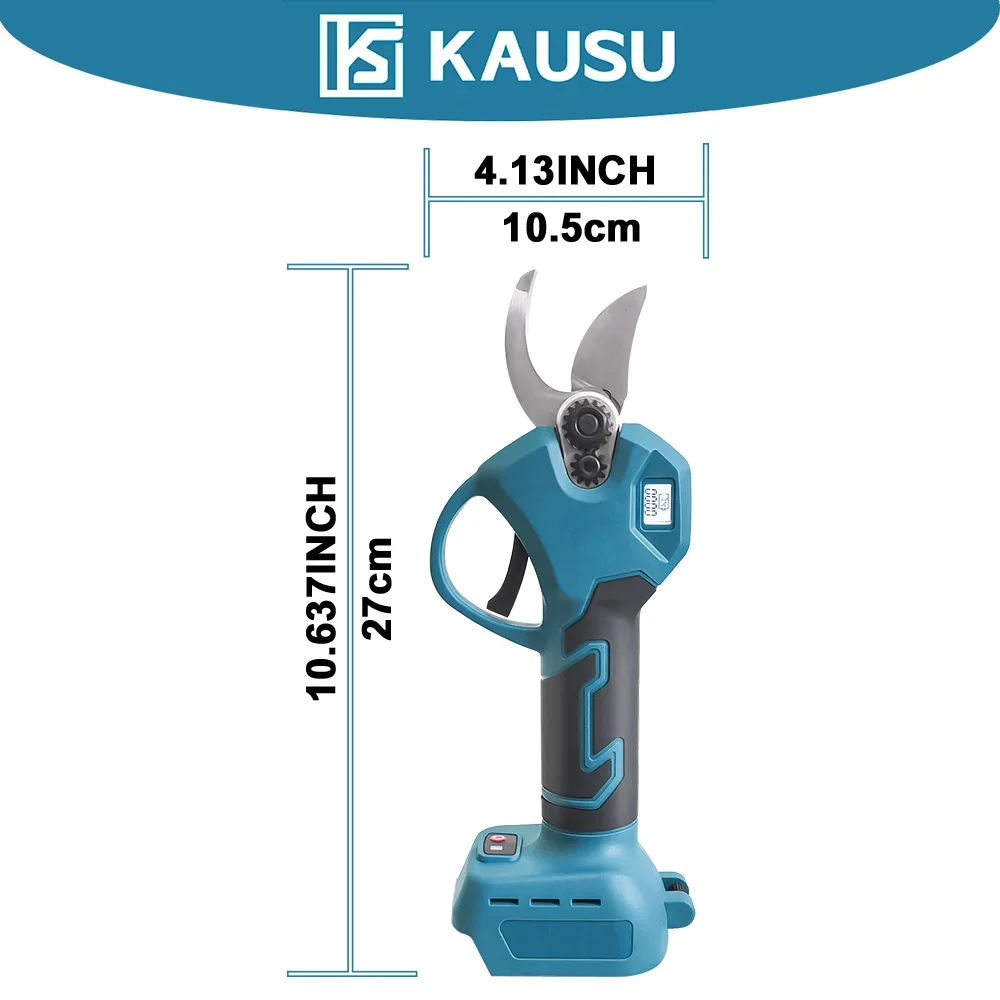 Cordless Brushless Electric Scissors Pruning Shears With LCD Display Tree Branch Pruner Garden Tool For Makita 18V Battery