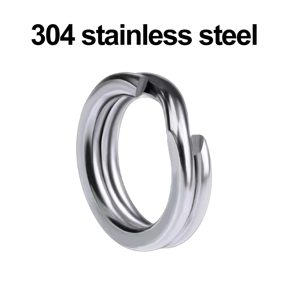 20/50 Con Thép Không Gỉ Câu Cá Chia Nhẫn Phẳng Câu Cá Xoay Nút Thắt Dụ Nhẫn Đôi Câu Cá Chia Nhẫn Mạnh Mẽ phụ Kiện