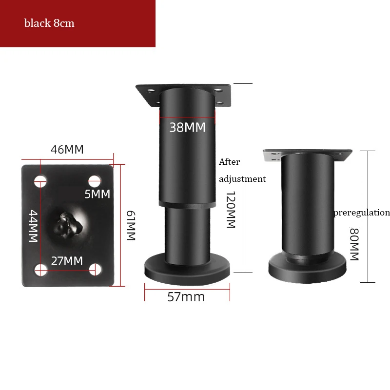 1Pc Telescopic Bed Beam Support Leg Furniture Sofa Leg bracket Reinforced Adjustable Bed Bottom Load Bearing Bracket Hardware