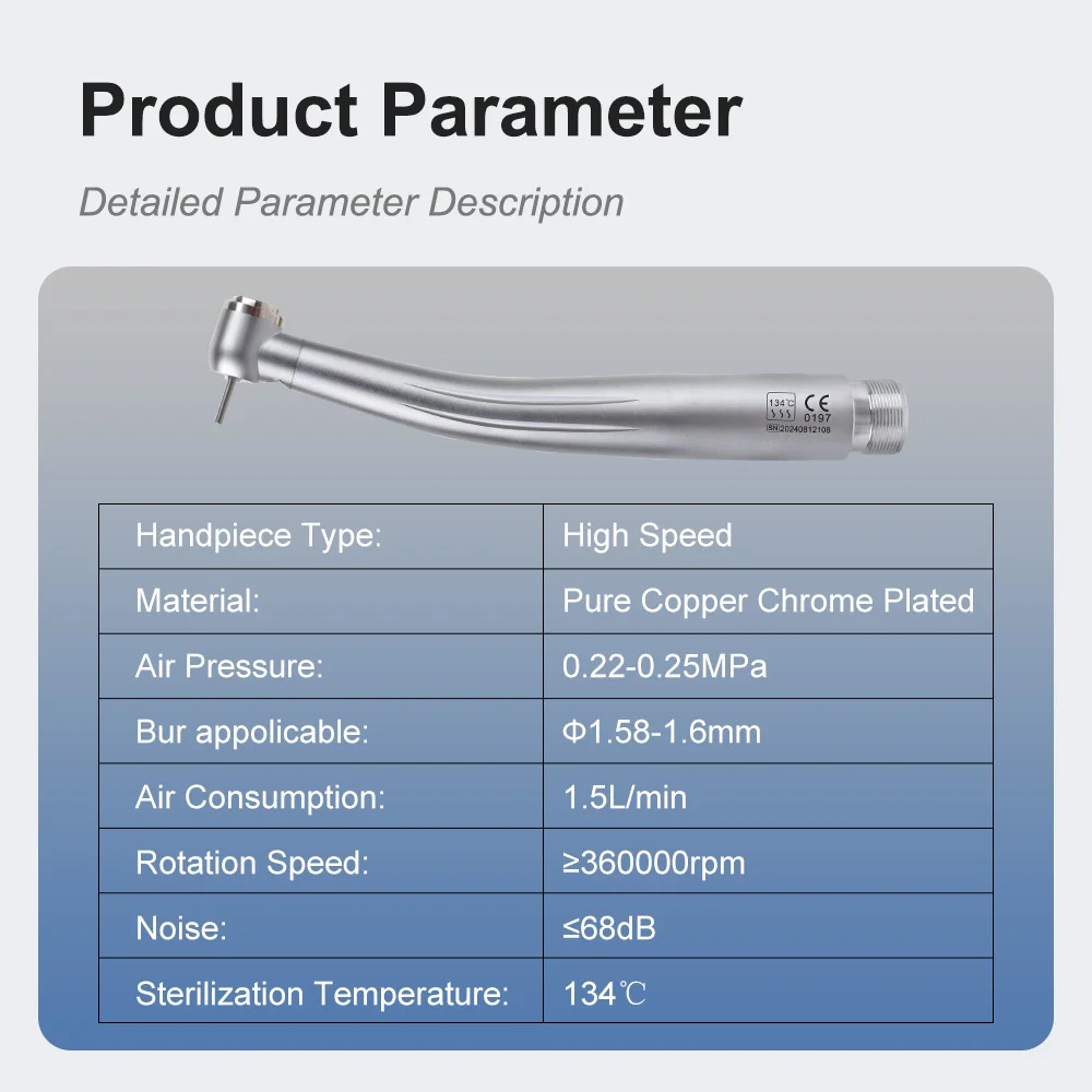 Dental LED High Speed Handstück Standard Kopf Push Button Drei Wasser Spray E-generator Air Turbine 2/4 Löcher zahnarzt Instrument