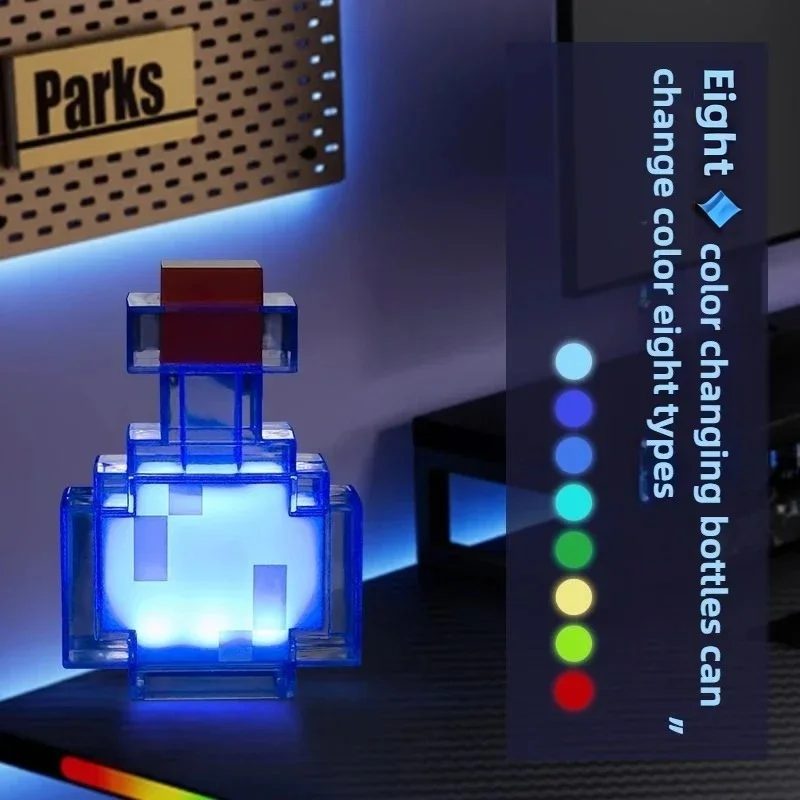 MC Game Night Light LED Akumulatorowa butelka zmieniająca kolor Zabawka Dekoracja nastrojowa Lampka nocna Gra dla dzieci Prezent