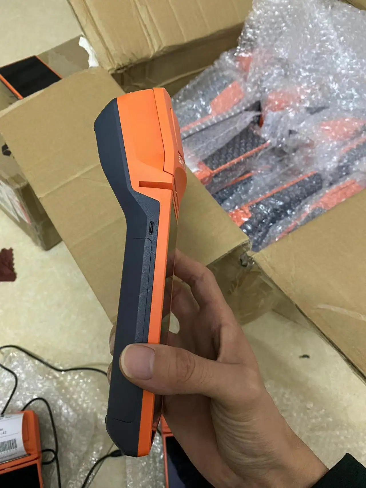 Б/у модифицированный P1 с системой V1S Ручной финансовый терминал Androis Sun mi Pos с открытой версией 1+8 Ram и принтером 58 мм
