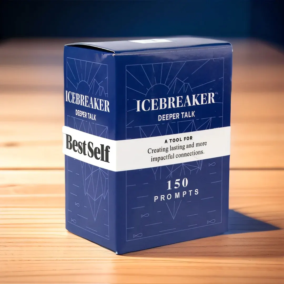 เกมไพ่ Icebreaker BestSelf Talk Game การสนทนา Starter Deep Talk Deck เครื่องมือที่มีประสิทธิภาพเสริมสร้างความสัมพันธ์เกมกระดาน