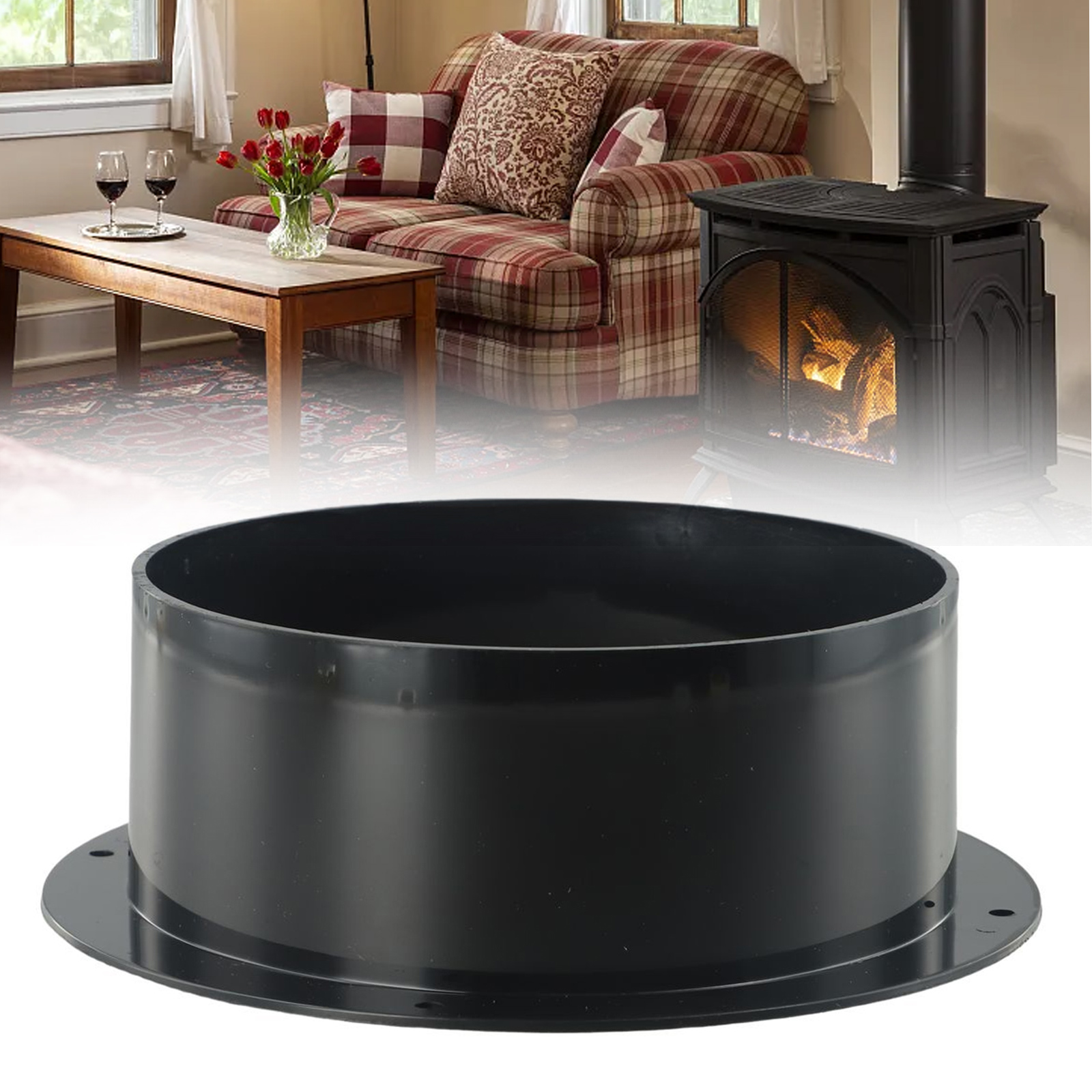 Conector de flange de tubo reto 100/125/150mm, duto de ventilação, conectores de tubos de exaustão, saída de ar, conector de saída de exaustores