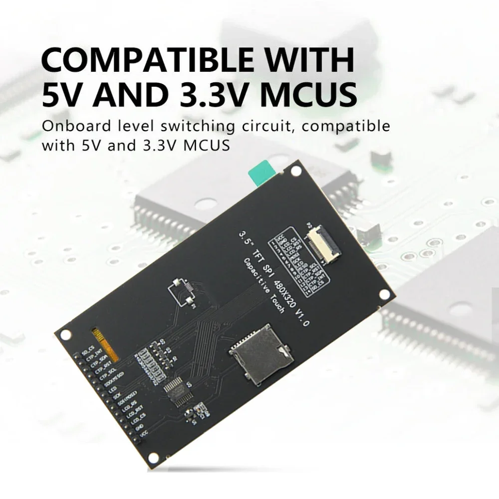 Módulo de pantalla LCD IPS de 3,5 pulgadas, pantalla táctil capacitiva de 480x320, módulo LCD ST7796 TFT SPI para Mega2560/C51/STM32/ESP32/Arduino