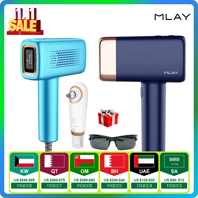 Эпилятор для удаления волос T14 MLAY IPL, женский эпилятор для тела, 500000 вспышек, охлаждение от льда