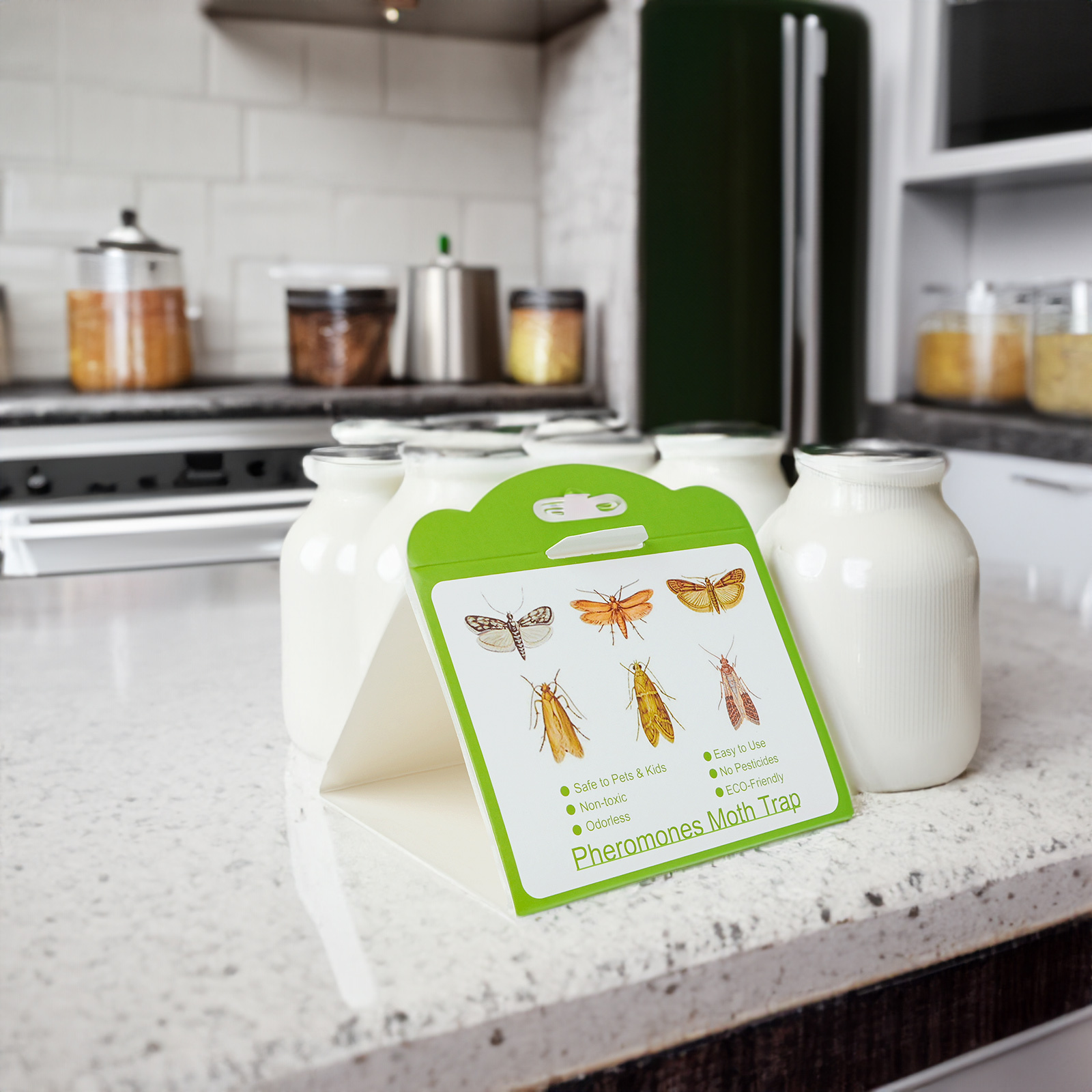 6/12/50PCS เสื้อผ้า Pantry อาหารฟีโรโมน Killer วางกาวเหนียวดัก Pest ปฏิเสธ Fly Moth ครอบครัวโรงงานร้านอาหาร