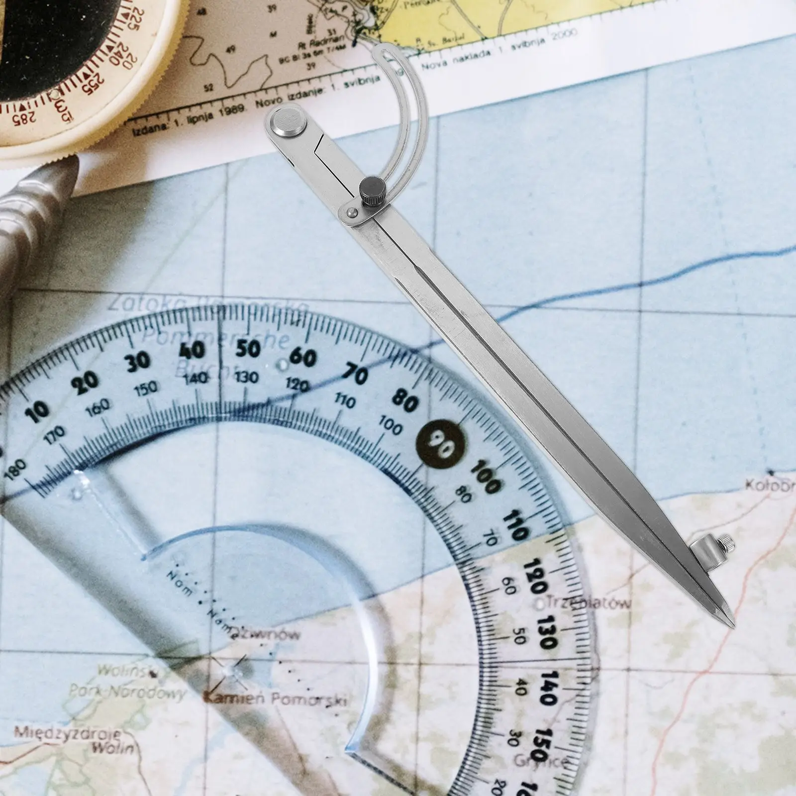 Portable 12 Inch Wing Divider Caliper Geometry Compasses Drawing Circle Tool Drafting Supplies Compass For Math Compasses Circle