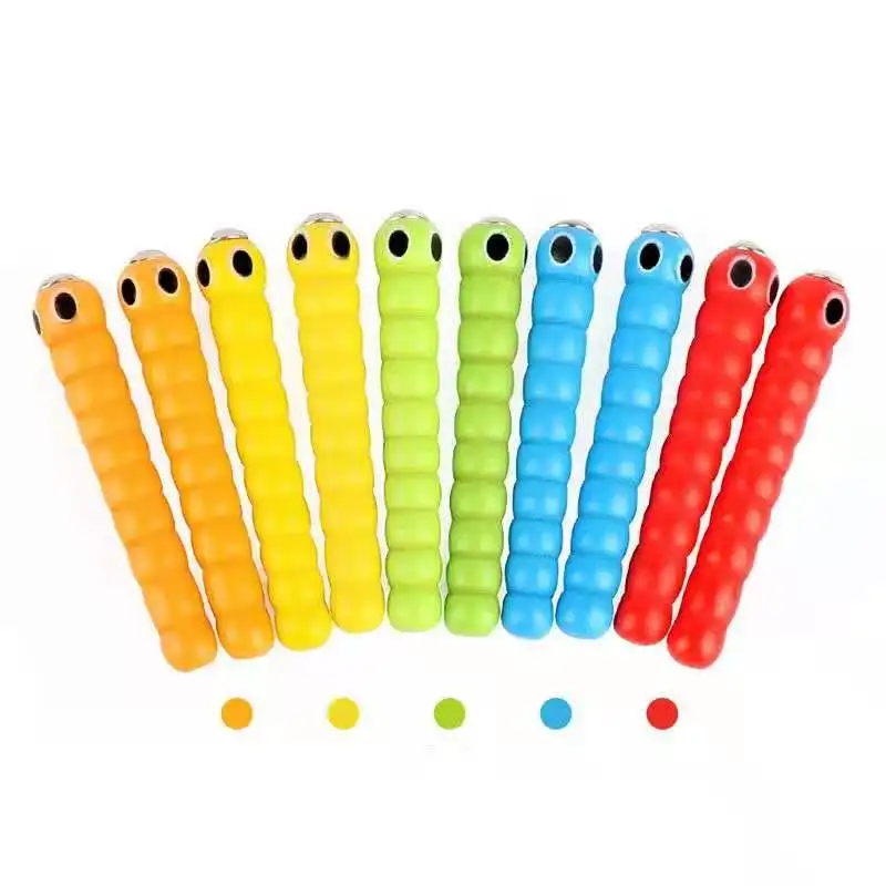Cây Đũa Phép Sâu Cho Bắt Con Sâu Game Dâu Nắm Cho Bé Đồ Chơi Gỗ Montessori Đồ Chơi Gỗ Giáo Dục Phụ Kiện