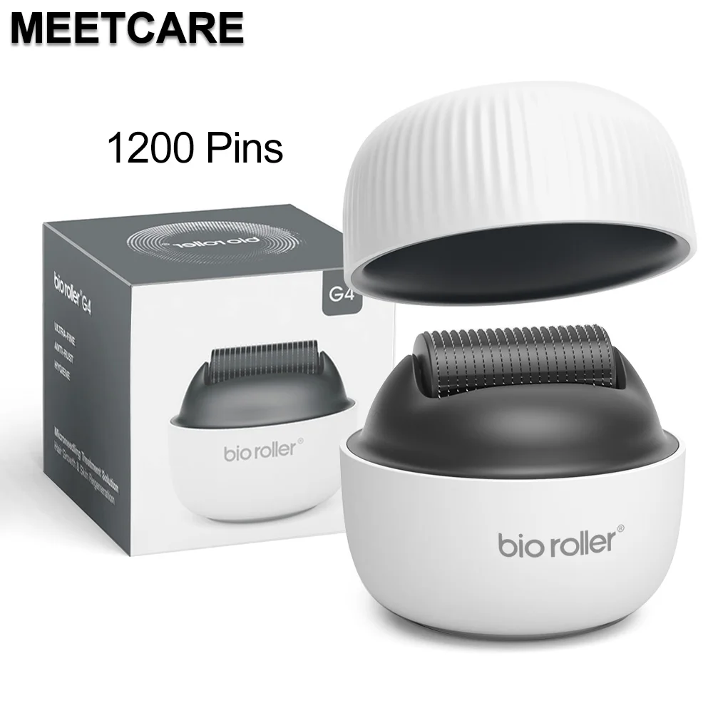 Bio G4 Derma Roller Microneedle 1200pin igły do ​​růstu włosów w brodzie Dermaroller przeciw bliznom potrądzikowym usuwanie zmarszczek zmniejszanie porów