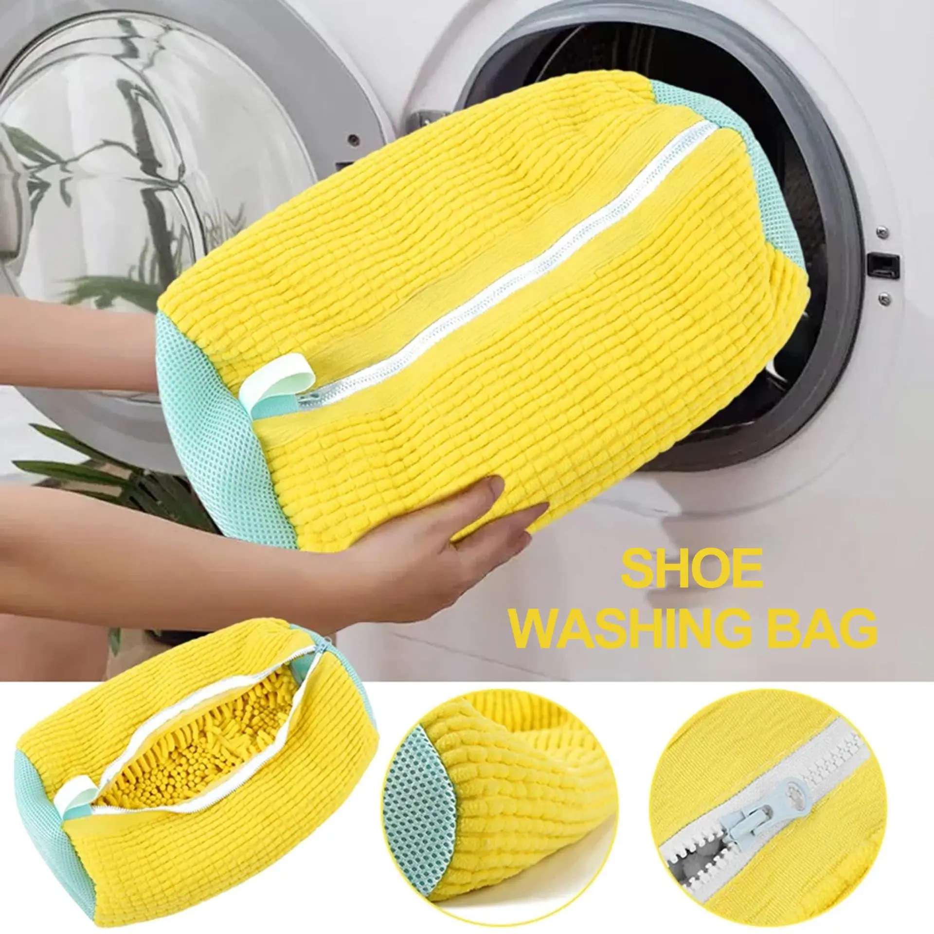 Shoe Washing Bag Sneakers Laundry Shoes Net Protector Fluffy Microfiber Machine Laundry Bag Drying Bags