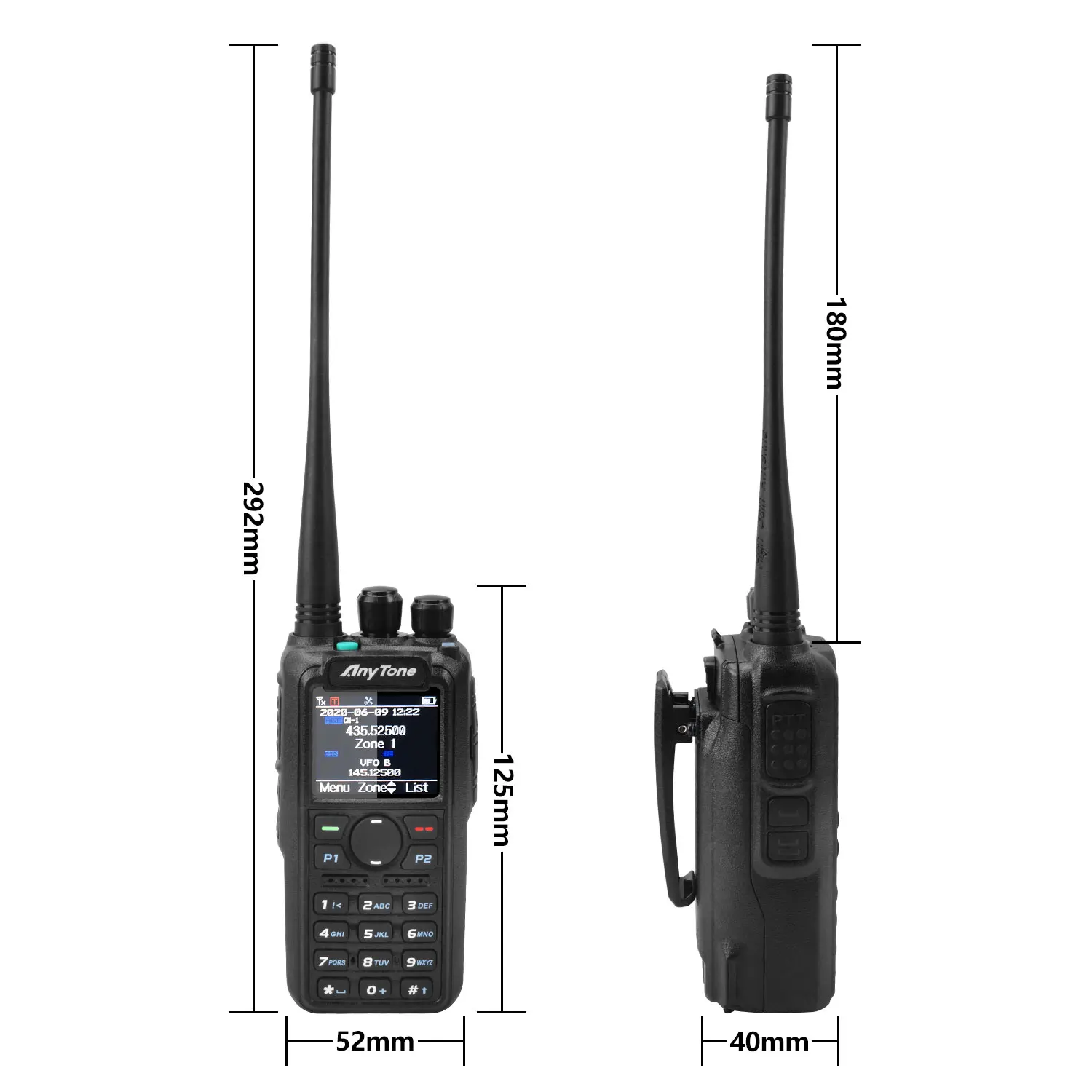 AT-D878UVII Plus Anytone Ham Аматорская рация AES256 Шифрование BT PTT GPS Двухдиапазонный цифровой DMR Аналоговая зарядка APRS USB-C