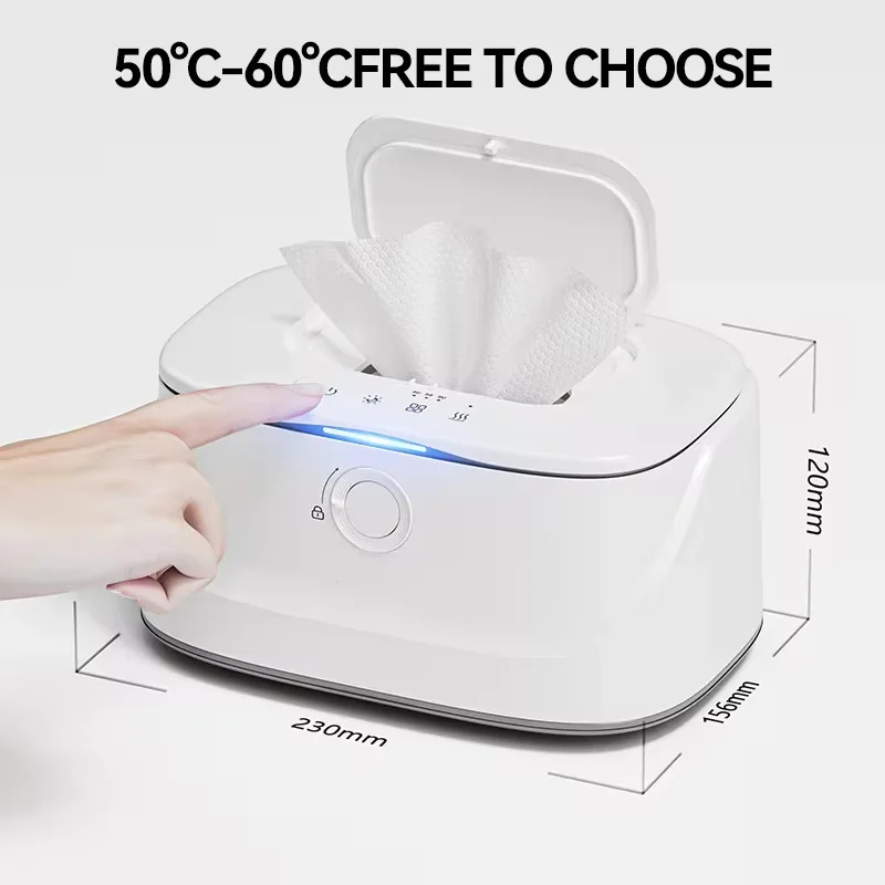 Lenços umedecidos para bebês, interface usb com 3 engrenagens, luz noturna ajustável, portátil, carro, termostática, caixa de lenços umedecidos, aquecedor, item para bebês