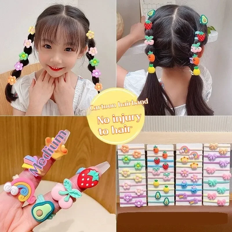50/40/30 peças de elásticos fofos para crianças não prejudicarão pelos com boa elasticidade. Tiaras para bebês e meninas fofas