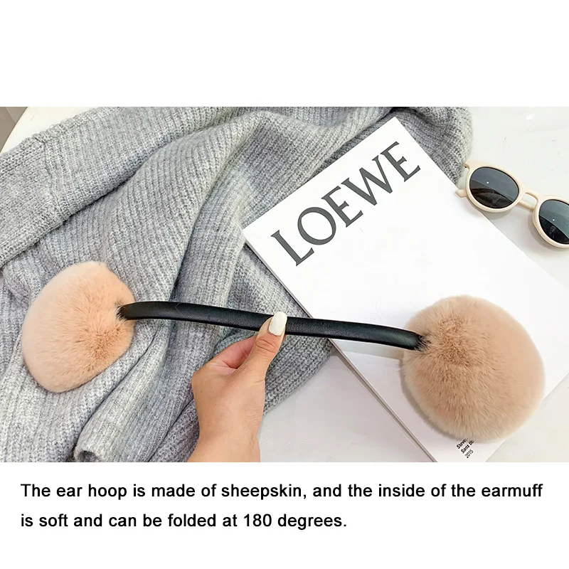 女性と女の子のためのウサギの毛皮のマフ,本物のrex,イヤーカバー,フラップ,暖かい,ロシア,自然,ファッショナブル,冬,100%