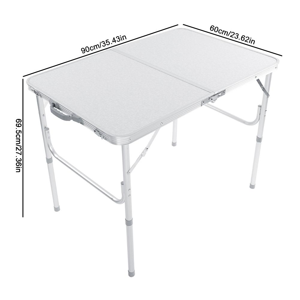 Características A mesa é feita de uma construção em alumínio leve e resistente às intempéries. É resistente, estável, resistente ao desgaste,