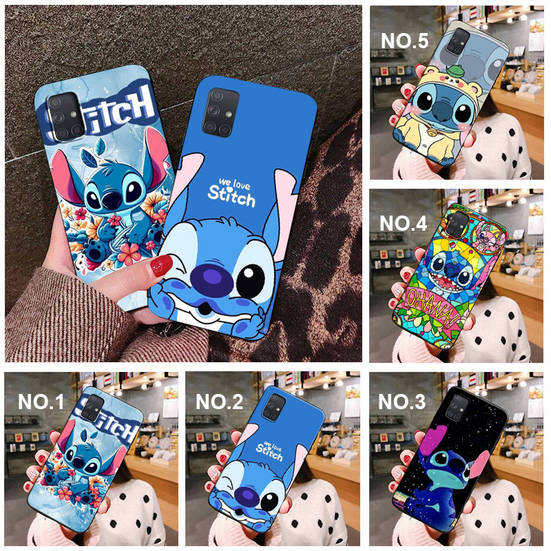 Casing Ponsel LAI14 Kartun Stitch Cinta untuk Samsung Galaxy S20 S21 S22 S23 S24 Fe Plus Ultra Lite