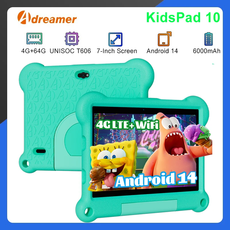 7-Polegada crianças tablet adreamer kidspad7 3gb 32gb com software de educação infantil para crianças estudando caso à prova de crianças localização gps