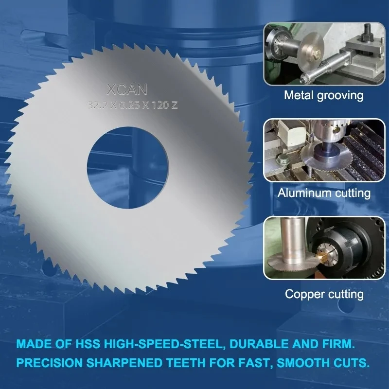 Lame de scie à refendre et à rainurer 40/60/63mm, disque de coupe circulaire en acier HSS pour Machine à refendre CNC, outil de coupe en métal, acier et PVC