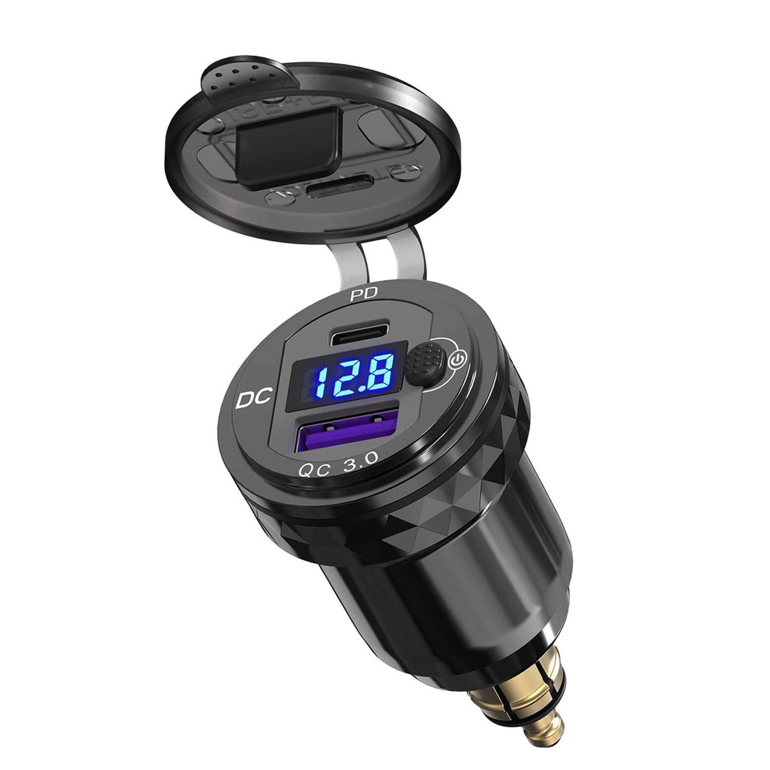 12v carregador de motocicleta led adaptador de alimentação tipo-c para bmw s1000xr pd qc3.0 hella din plug tomada usb para r1200gs f900 r/xr r1200rt