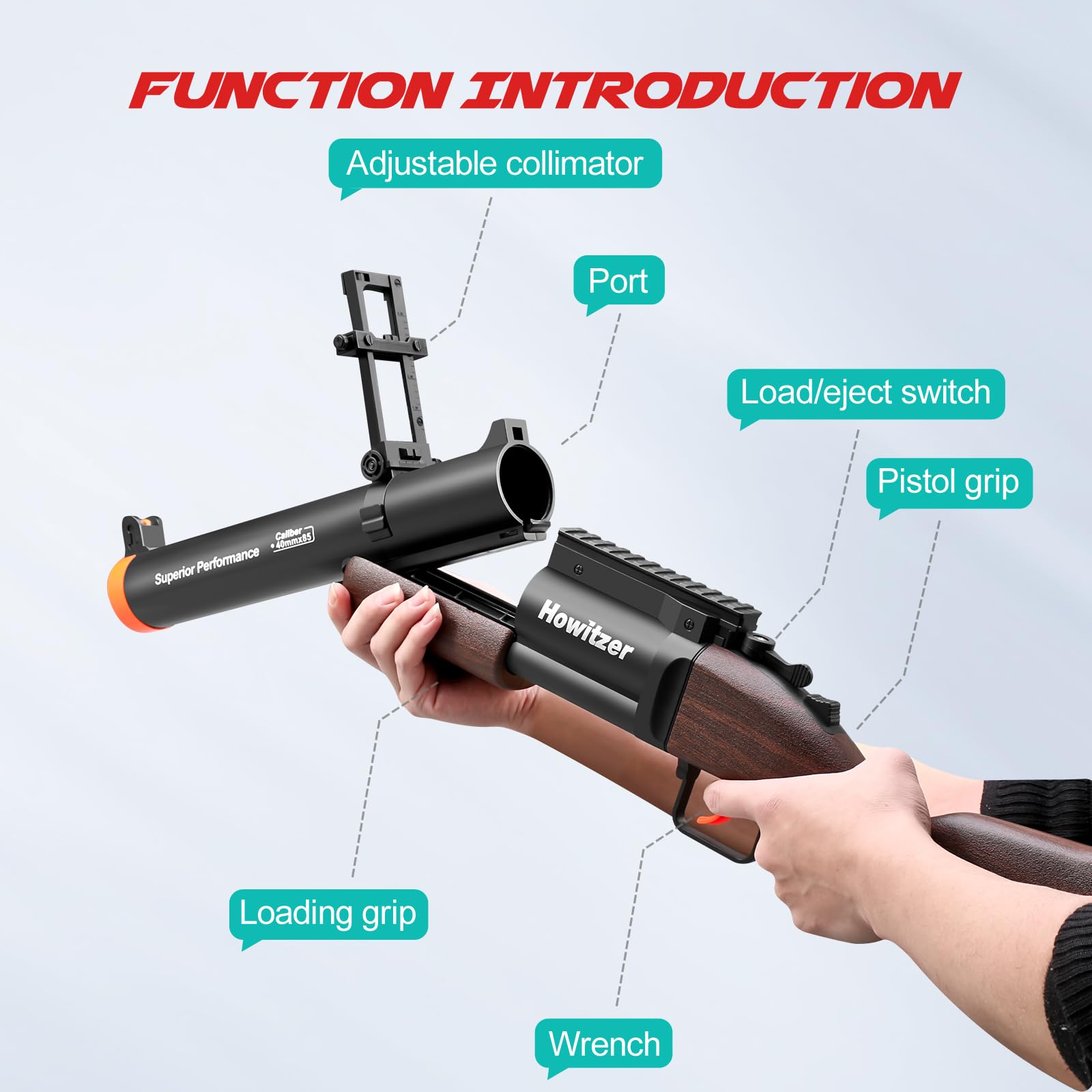 M79 Haubitze Soft Shell Launcher Spielzeug Schaumstoff Blaster Dart Schrotflinte Gewehrwerfer Cooles Zeug als Geburtstagsgeschenk für Kinder Schießspiel