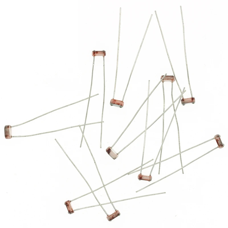 50 Uds foto resistencia sensible a la luz GL5506 GL5516 GL5528 GL5537 GL5539 Kit de fotorresistencia resistencia fotoconductora