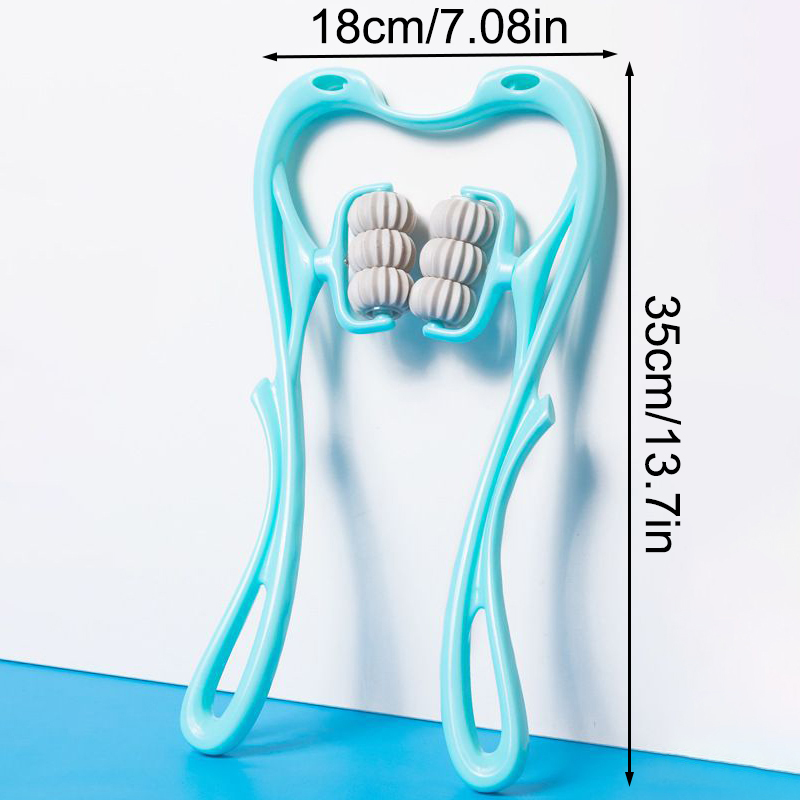 Zervikales Nackenmassagegerät, manuelle Nackenklemme, multifunktionale Knetrolle, 6-Kugel-Massagegerät zur Schulter- und Nackenentspannung