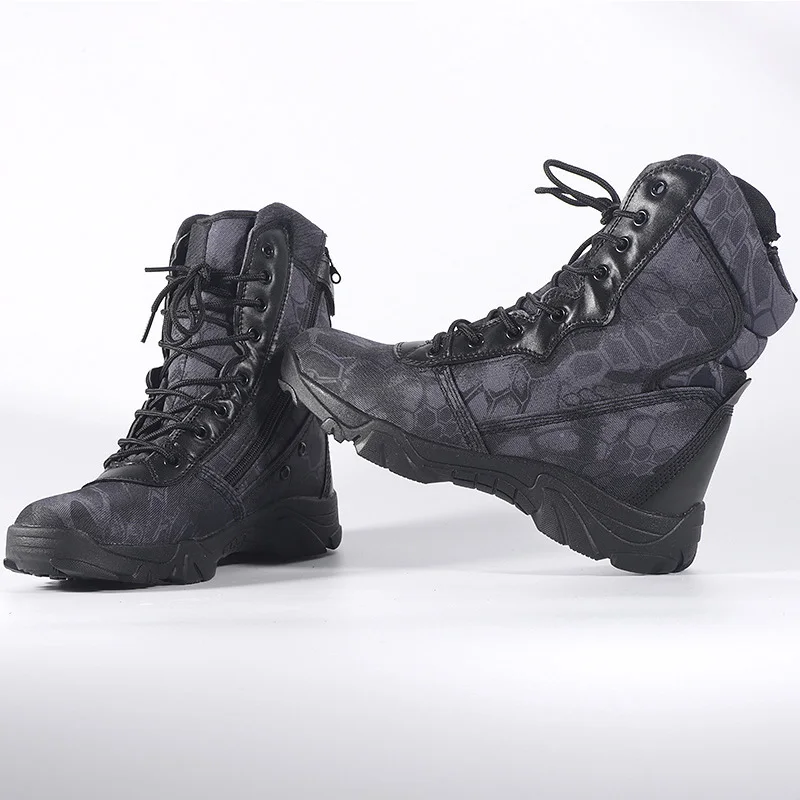 Botas tácticas de adiestramiento al aire libre para hombre, zapatos altos para el desierto, Botas de camuflaje para combate, caza, escalada, senderismo