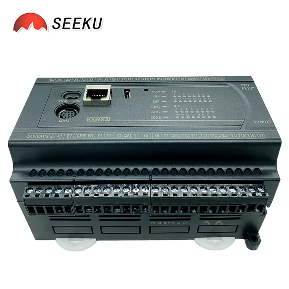FX3U 14 20 24 32 MR MT MRT 6CH 0-10V аналоговый вход RS485 MODBUS датчик веса вход самонастройка NTC 10K Ethernet