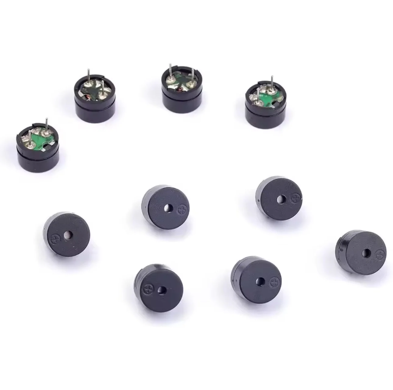10 Uds 12MM * 8,5 MM 12085 zumbador pasivo 42R resistencia 3V 5V 9V 12V en uso común Mini Kit de zumbador piezoeléctrico, para Arduino