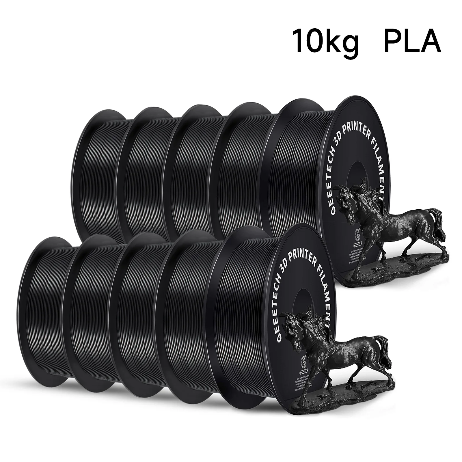 GEEETECH 10 кг в одной коробке матовый/PETG/шелковый PLA/TPU/ABS 3D PLA нить 1,75 мм катушка для материала 3D-принтера, безопасность
