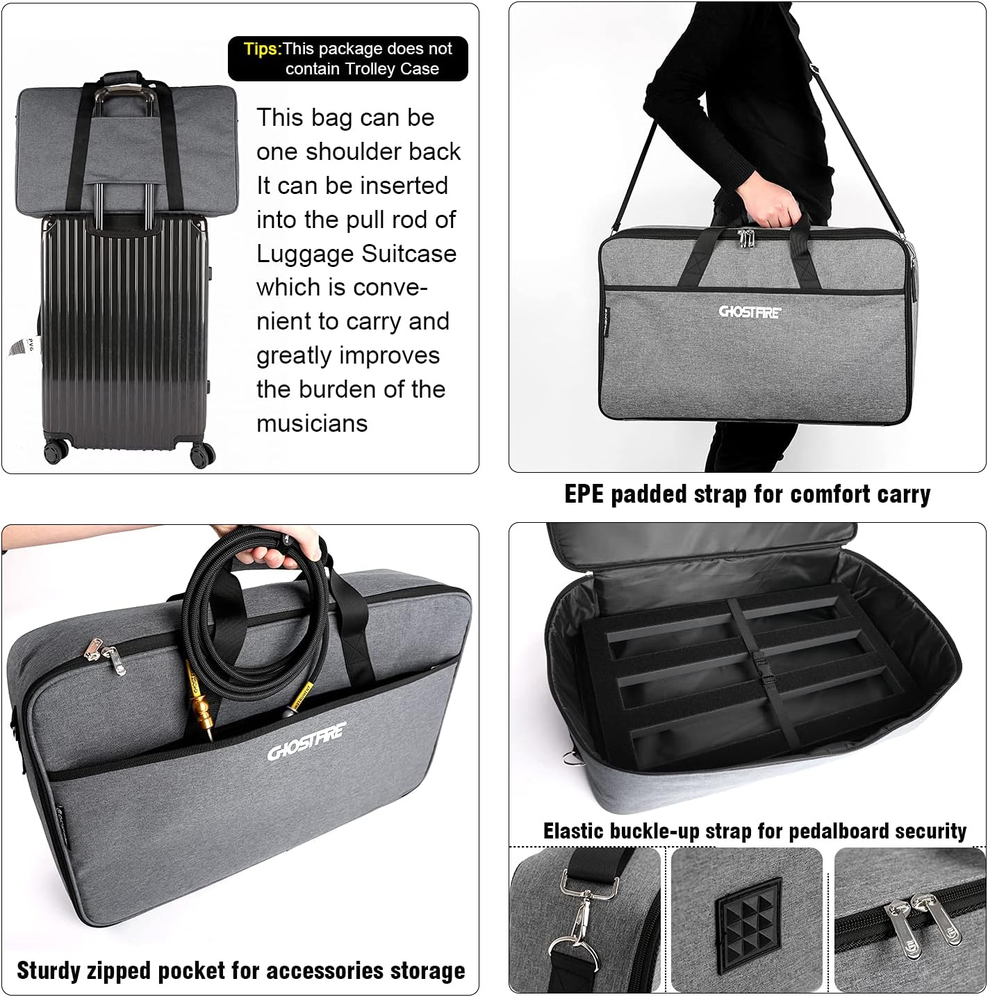 Ghost Fire-pedalera de diferentes tamaños, soporte de efecto de aleación, tablero de Pedal de efecto de guitarra para efecto de guitarra, serie V