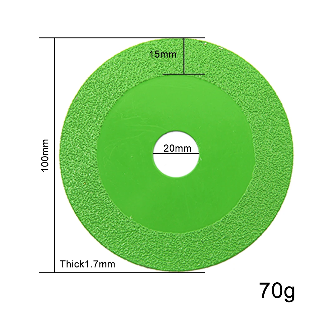 Diamond Green Brazing Blade Ultra Thin Cutting Blade Ceramic Tile Ceramic Jade Glass Grinding Cutting Saw Blade Tool
