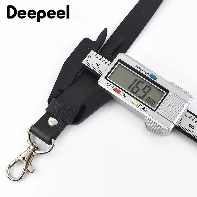 Deepeel 성인 남성 멜빵 고스 인조 가죽 3 클립 후크 남성 청바지에 대한 스트랩 교정기 조정 펑크 파티 하네스 벨트 Jockstrap