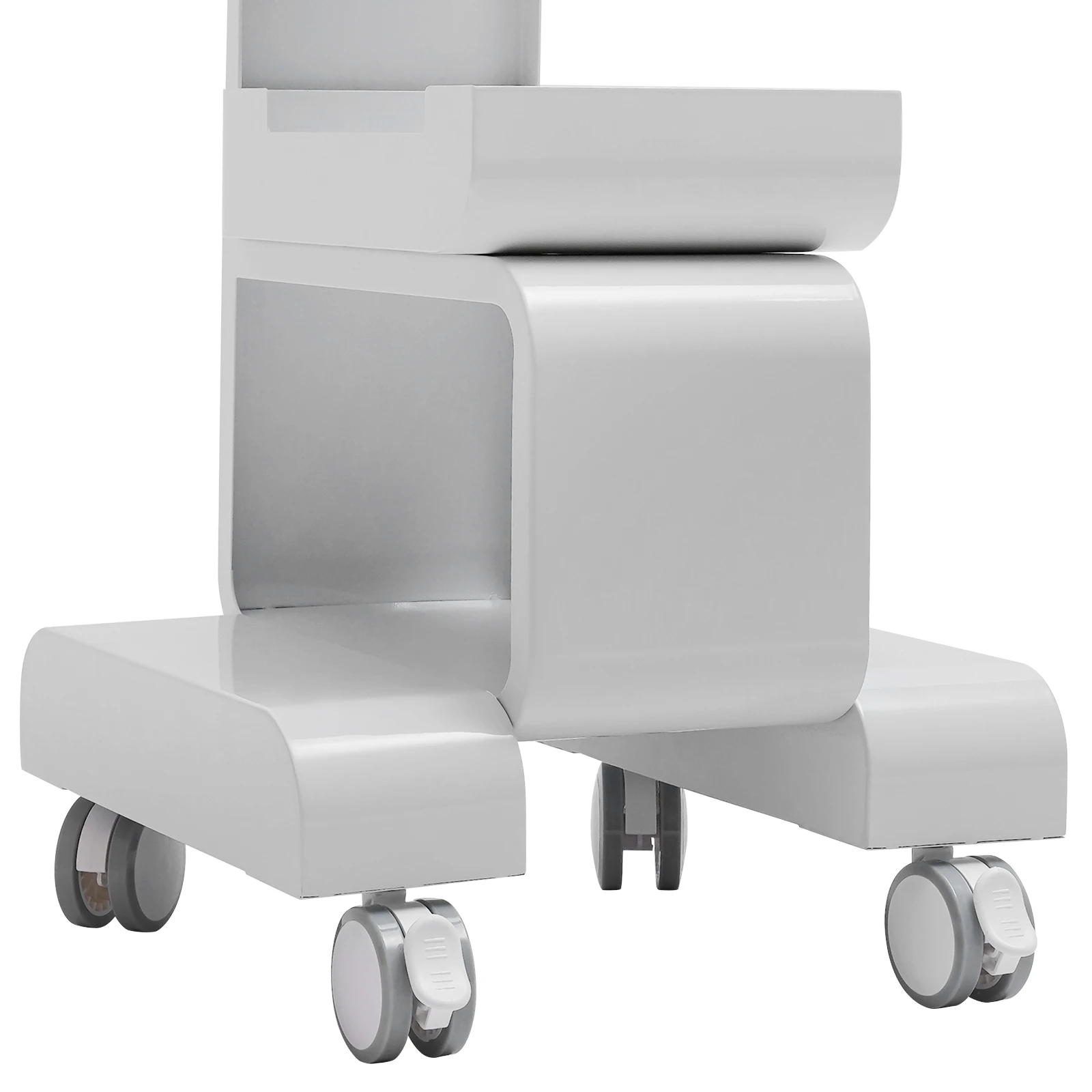 Carrello di bellezza con rotelle, carrello spa per salone in metallo con piano in acrilico, scaffale da tavolo mobile