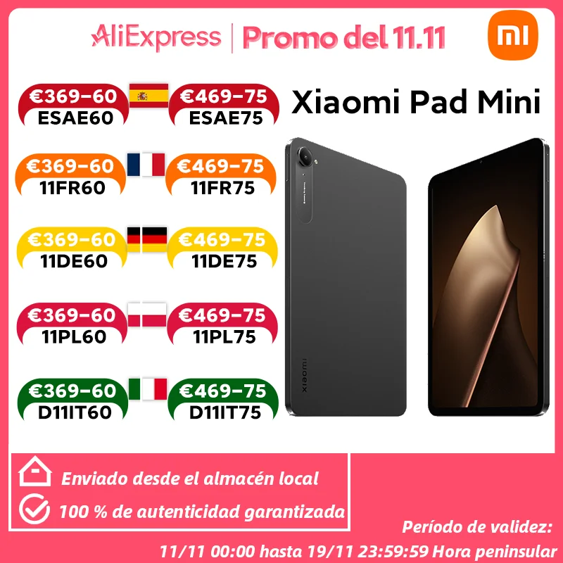 【Marke+】Xiaomi Pad Mini Global Version MediaTek Dimensity 9400+ 8,8" 3K ultraklares Display 7500mAh Akku 67W HyperCharge