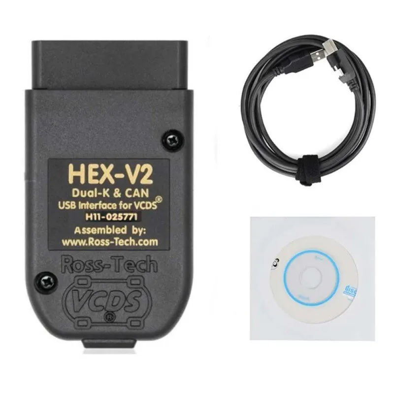 2025 mais novo vcds 25.3 vag scanner ferramenta cabo obd2 diagnóstico multi-idioma hex v2 wesheu vcds vag com para audi skoda vw carro