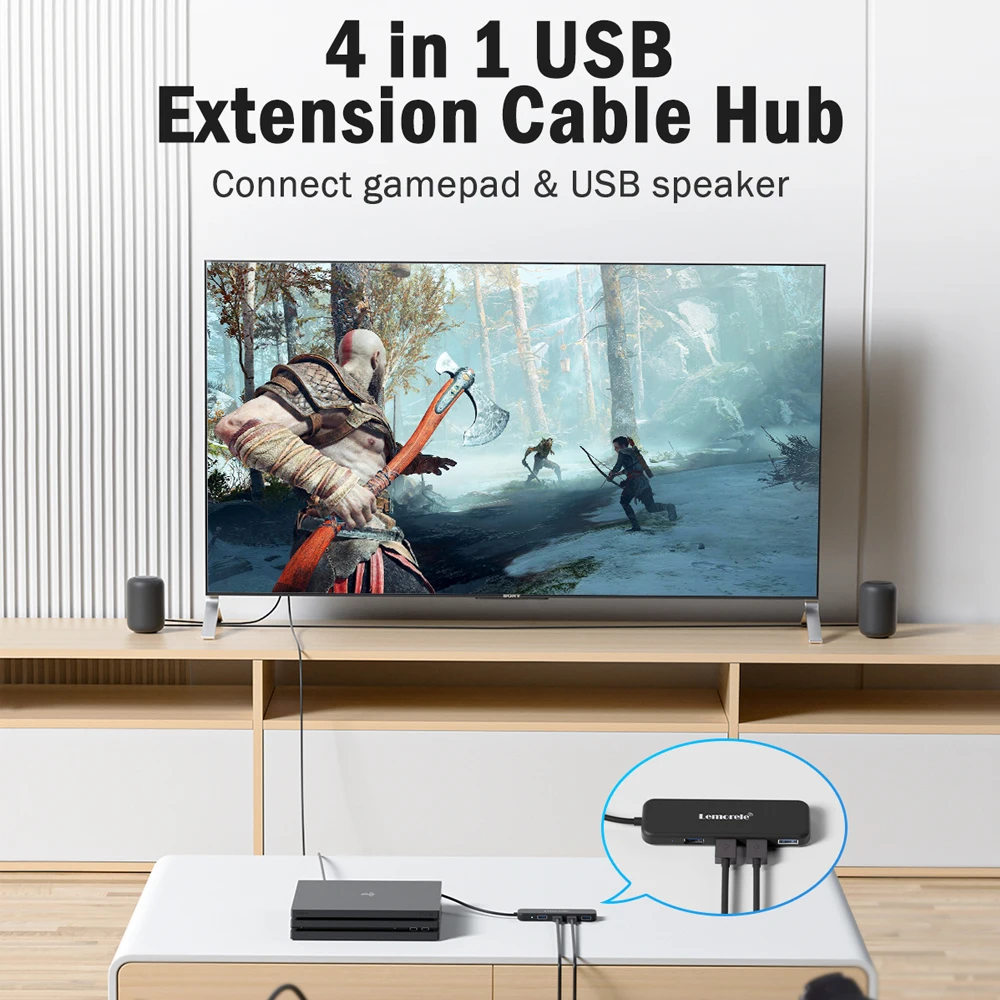 Lemorele USB 3.0 HUB 4 в 1 Адаптер типа C 4-портовый слот USB C Hub USB Hub 3.0 Высокоскоростной для ноутбука Windows Mac