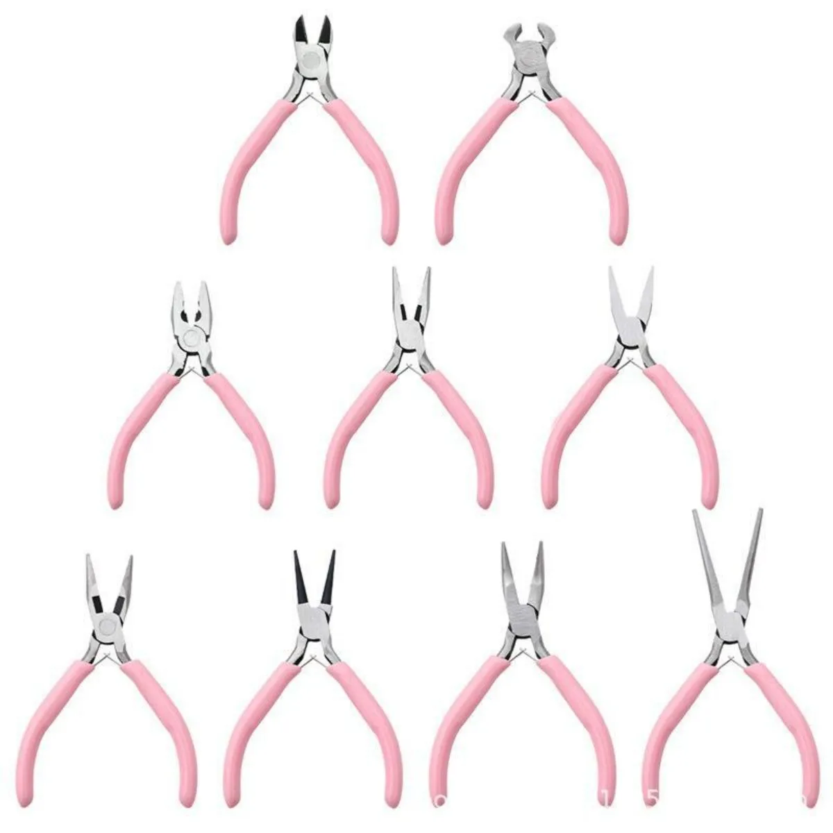 สีชมพูน่ารัก Handle Anti-SLIP Splicing และ Fixing เครื่องประดับคีมเครื่องมือและอุปกรณ์สําหรับ DIY เครื่องประดับทําเย็บปักถักร้อย