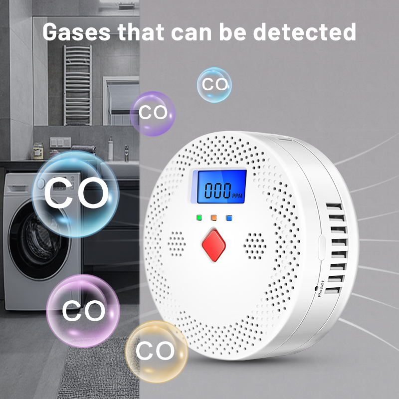 Tuya WiFi Smart Kohlenmonoxid-detektor Alarm 85dB Sound Warnung LCD Digital Display Hause Innen CO Vergiftung Sirene