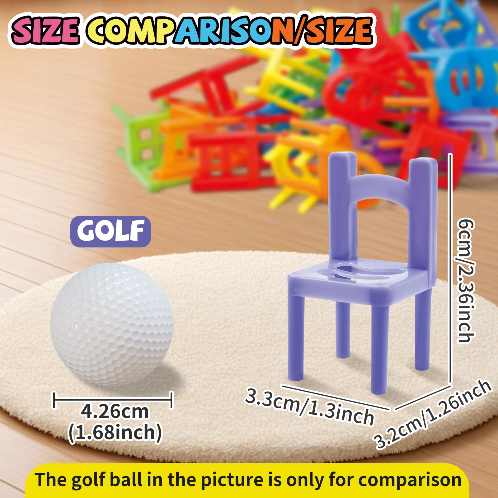 Building & Stacking Chair Set: Educational Toy for Family Gatherings, Random Colors/Styles, Christmas/Halloween/Thanksgiving