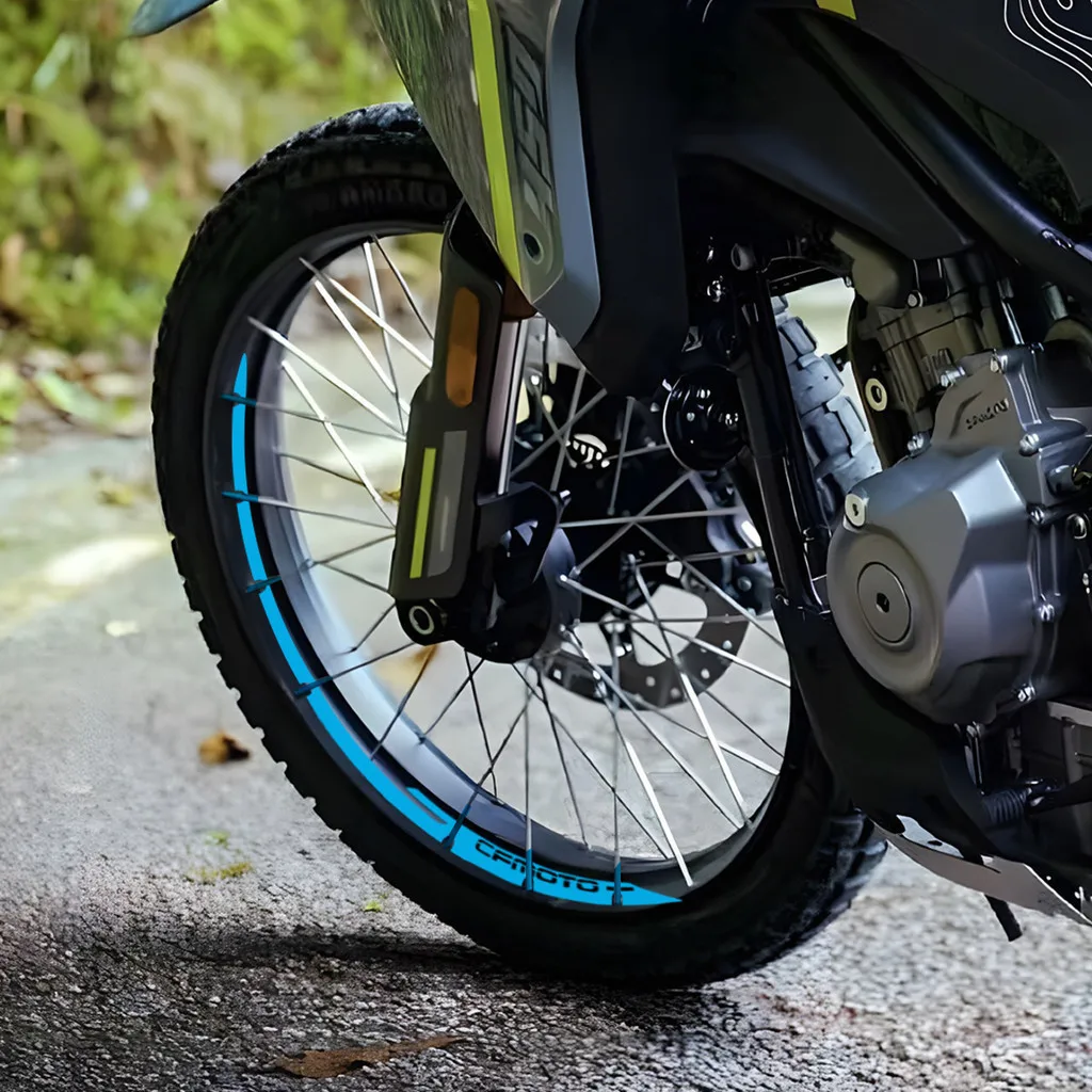 Para CFMOTO 450MT 450 MT IBEX 450 pegatina de anillo circular interior de rueda de motocicleta vinilo reflectante pegatina de raya de llanta impermeable