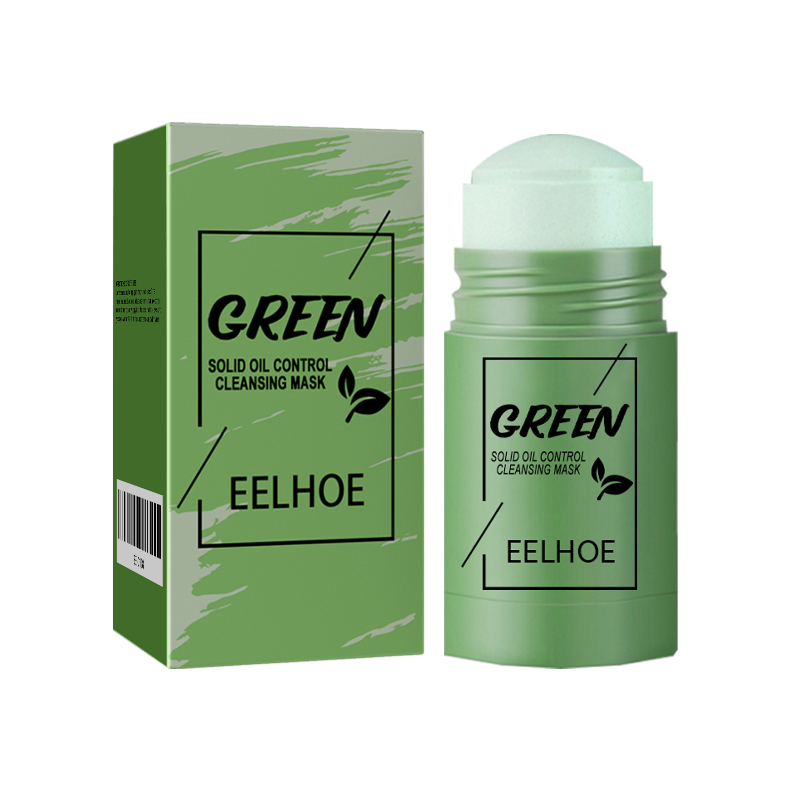 Green Tea Cleansing Solid Face Mask Cleansing Pores Remove Acne Blackhead Oil Control Shrink Pores Brightening Face Skin Care