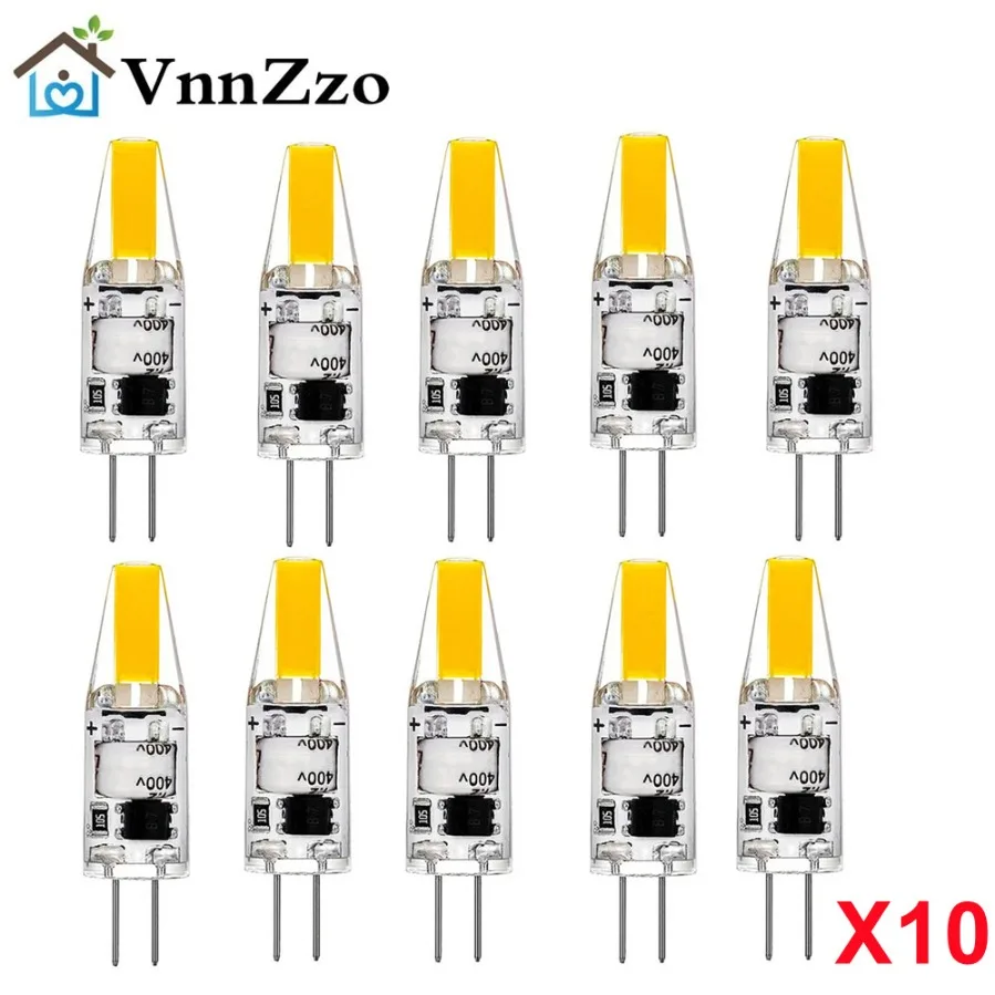 10/1 Pcs G4 COB Lamp LED 12V AC/DC 220V Corn Light 6W Spotlight Chandelier Bulb Replace 20W Halogen Lamps Cold/Warm White